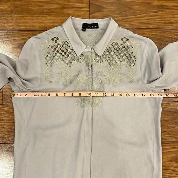 The Kooples Floral Embroidered Long Sleeve Blouse - Picture 9 of 16